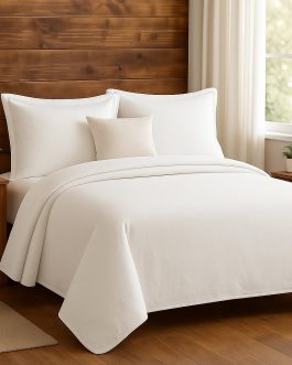Cubrecama Quilt Blanco – Diseño Versátil | AnnGebut®