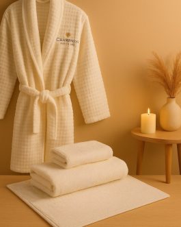 Bata de Baño Toalla – Textura Panal de Abeja Rizo | AnnGebut®